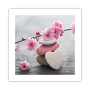 Poszter - Boldogság a cseresznyevirággal - 40x40 cm