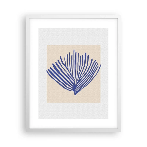 Poszter fekete keretben - Kék legyező - 40x50 cm