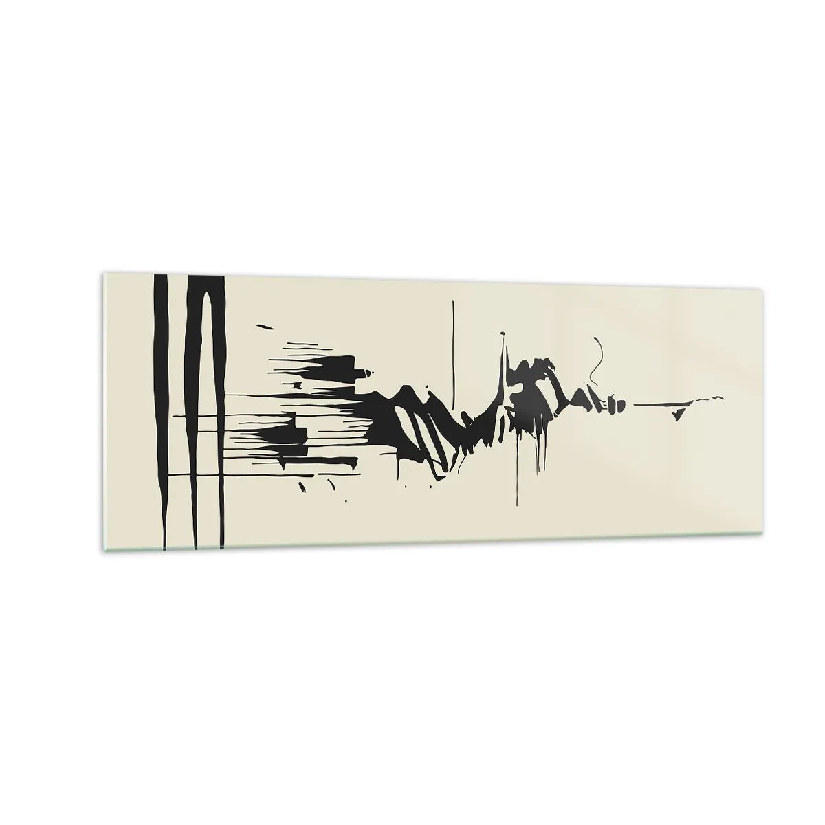 Üveg kép - Sietős absztrakció - 140x50 cm