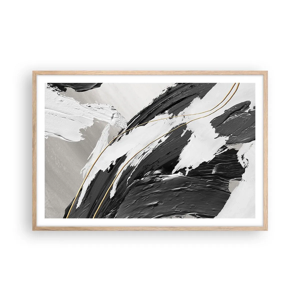 Poszter világos tölgy keretben - Absztrakció érzékkel - 91x61 cm