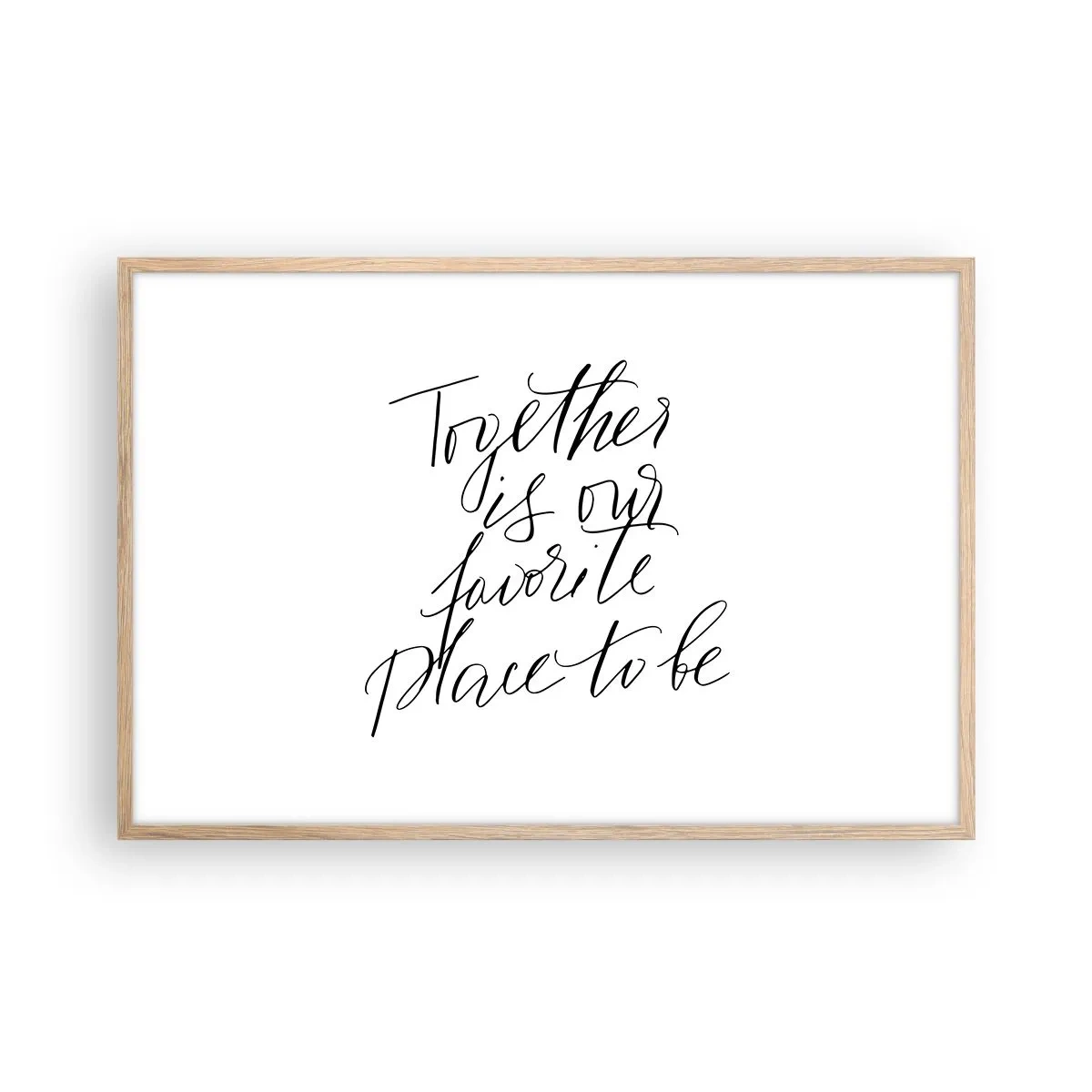 Poszter világos tölgy keretben - Te is érzed? - 91x61 cm