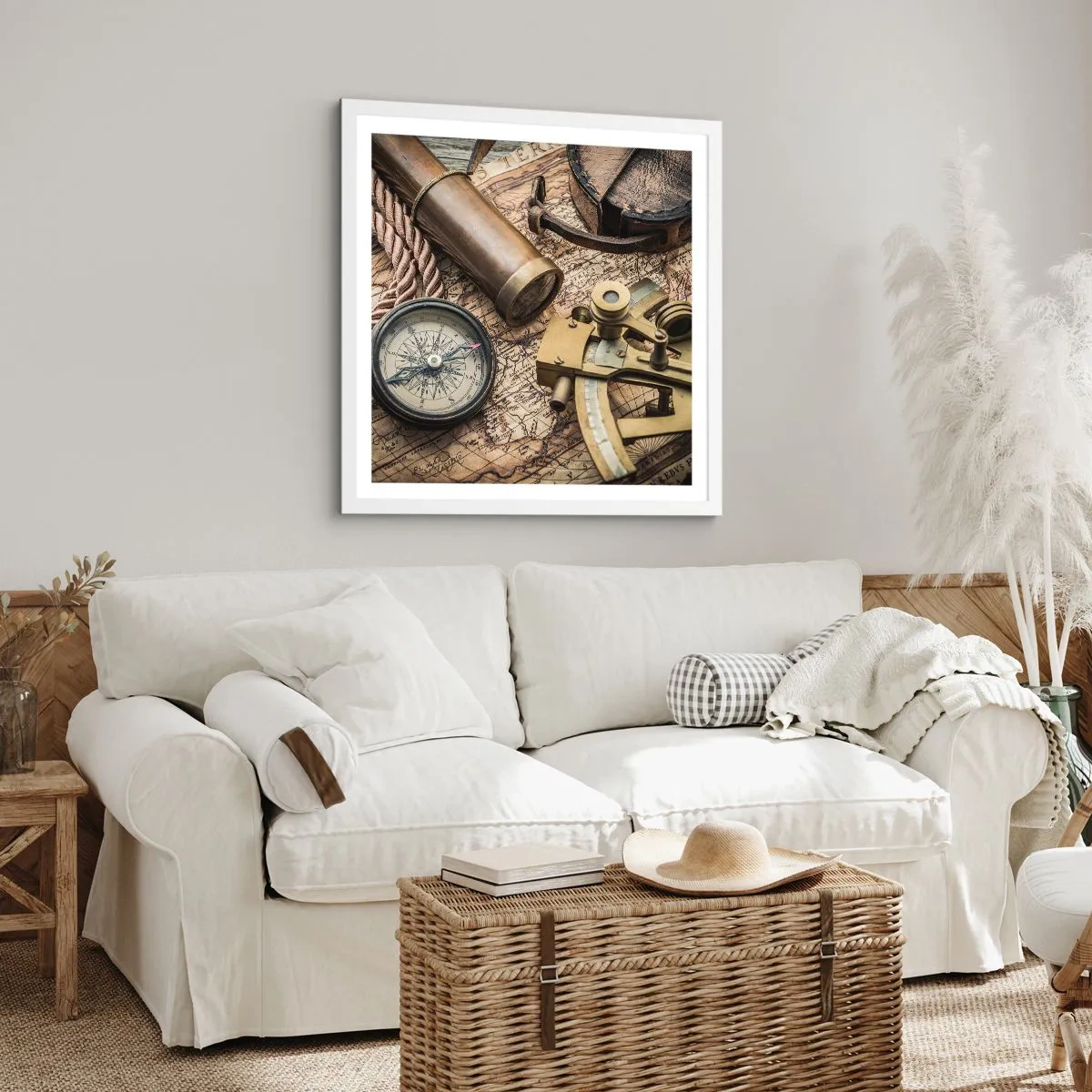 Poszter fekete keretben - Állítson be egy irányt - 60x60 cm