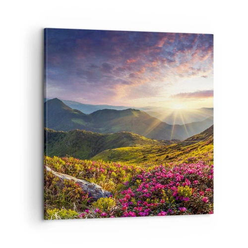 Vászonkép - A Hegyi reggeli frissesség - 60x60 cm