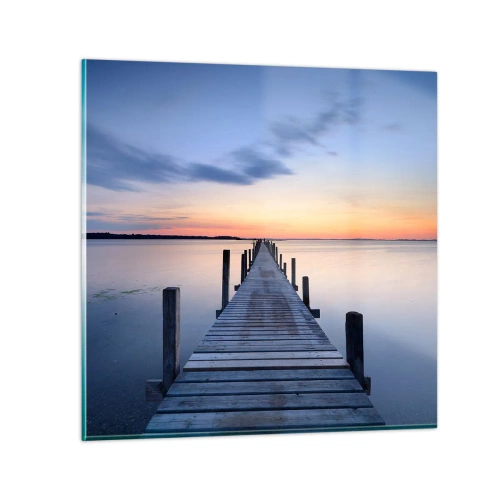 Üveg kép - A derűs szürkület nyugalma - 60x60 cm