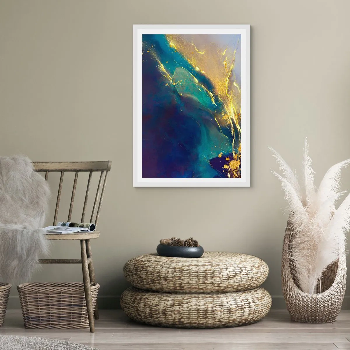 Poszter fekete keretben - Az arany lagúnaövezet - 70x100 cm