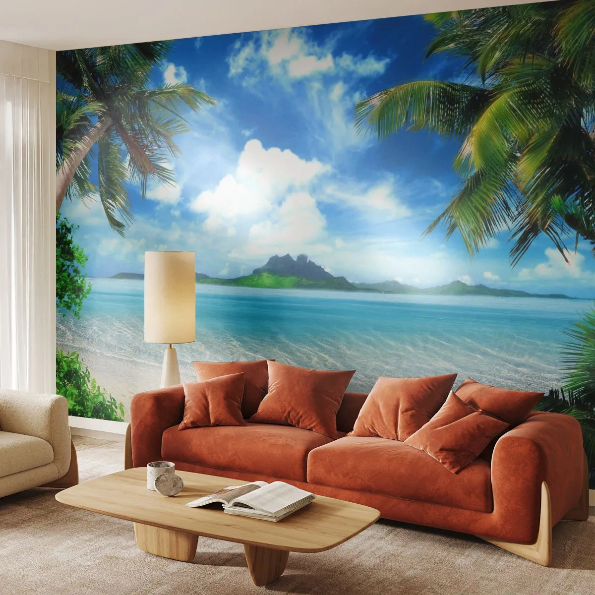 Fotótapéta Premium Sand - A trópusi azúrkék - Tájkép, óceán, Strand - 300x210 cm