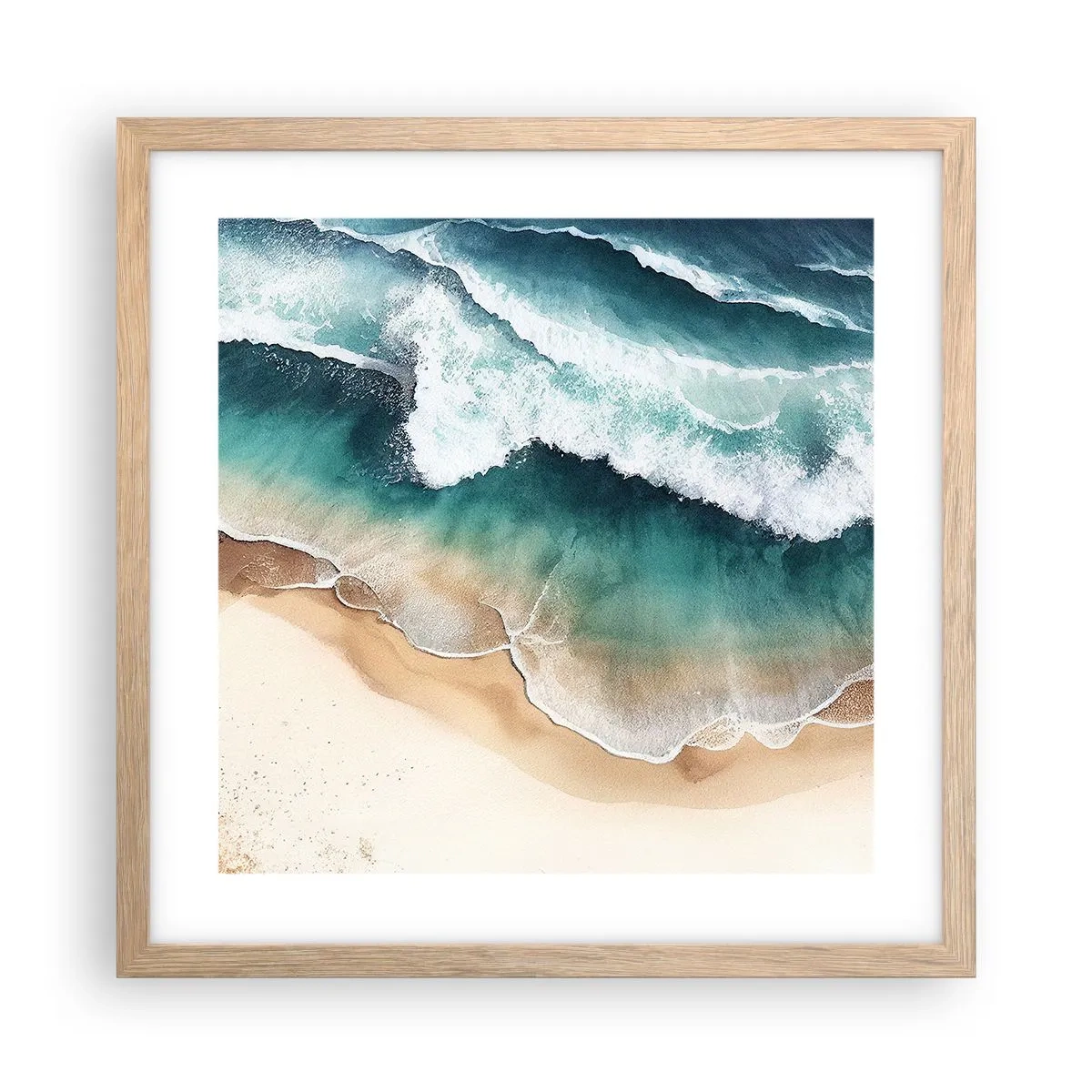 Poszter világos tölgy keretben - Egy örök találkozás - 40x40 cm