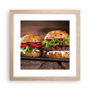 Poszter világos tölgy keretben - American dream - 30x30 cm