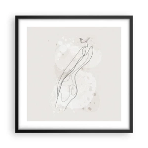 Poszter fehér keretben - Eltévedni nézésben - 50x50 cm