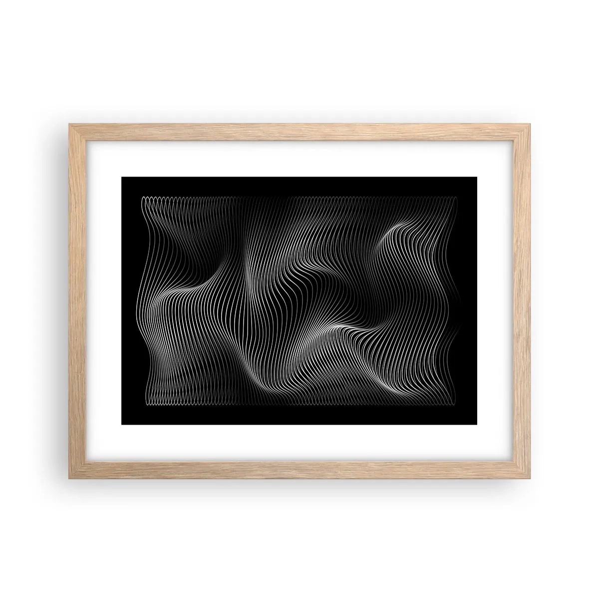 Poszter világos tölgy keretben - A fény tánca a térben - 40x30 cm