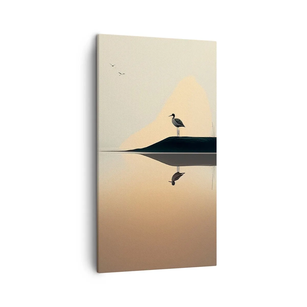 Vászonkép - Ember a tavon - 45x80 cm