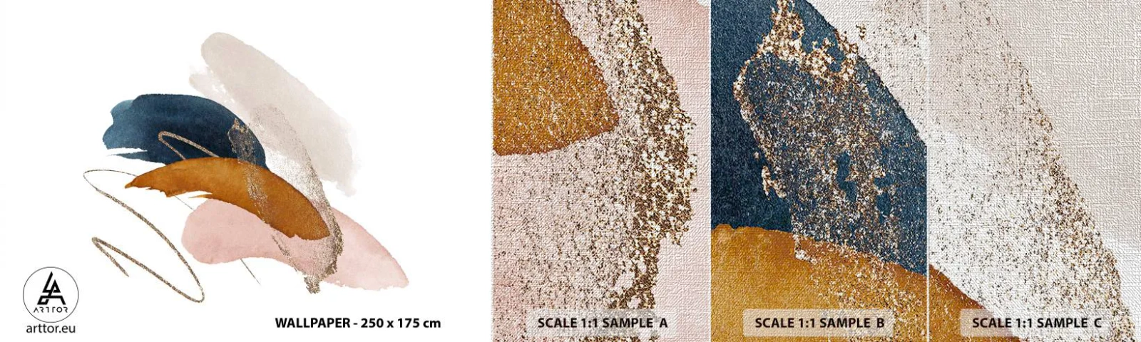 Fotótapéta Minta Premium Canvas - Szárnyas kompozíció - Absztrakció, Darab, Tervezés - 100x30 cm