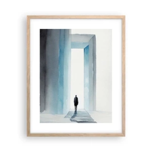 Poszter világos tölgy keretben - Élj korlátok nélkül - 40x50 cm