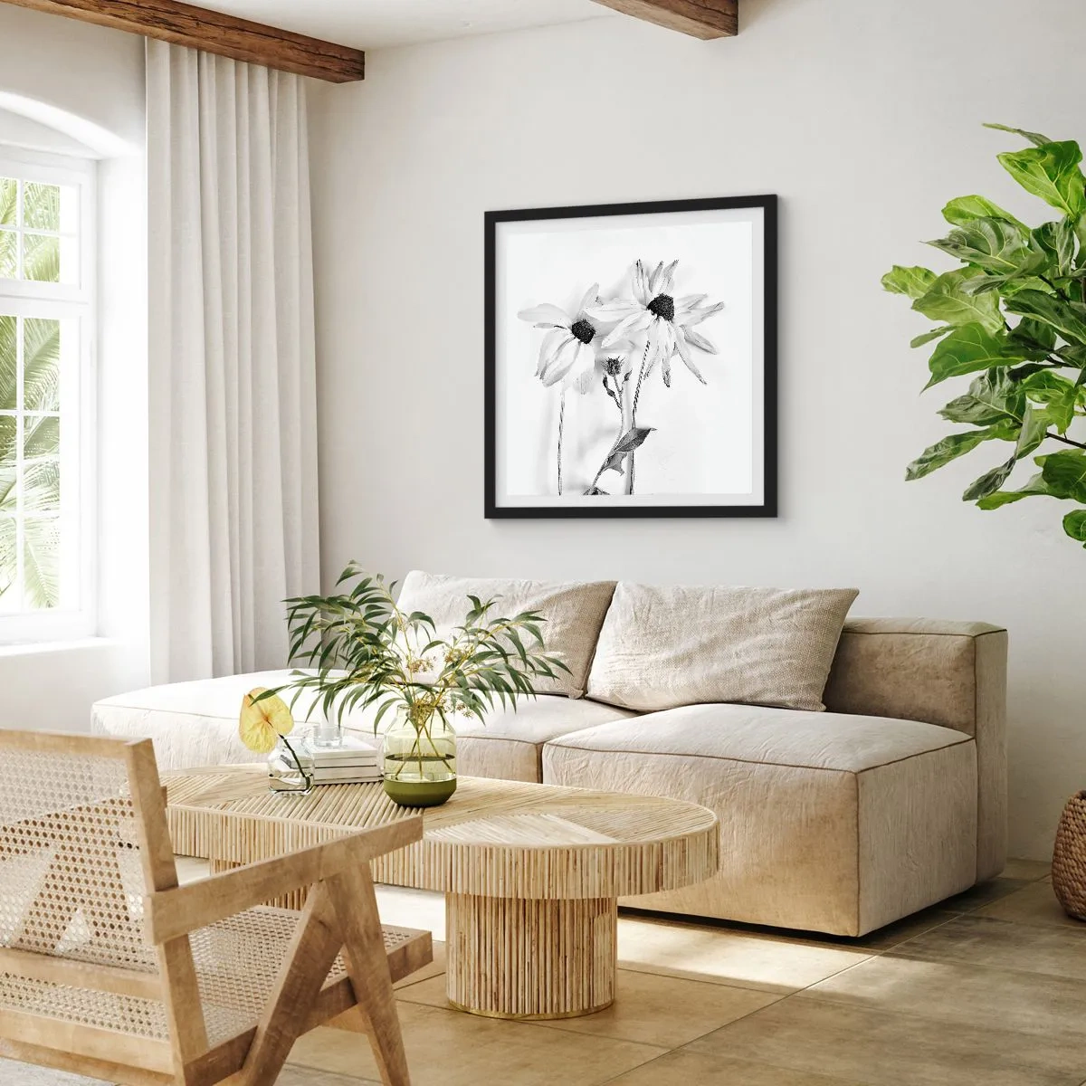 Poszter fehér keretben - Senki sem akar egyedül lenni - 30x30 cm