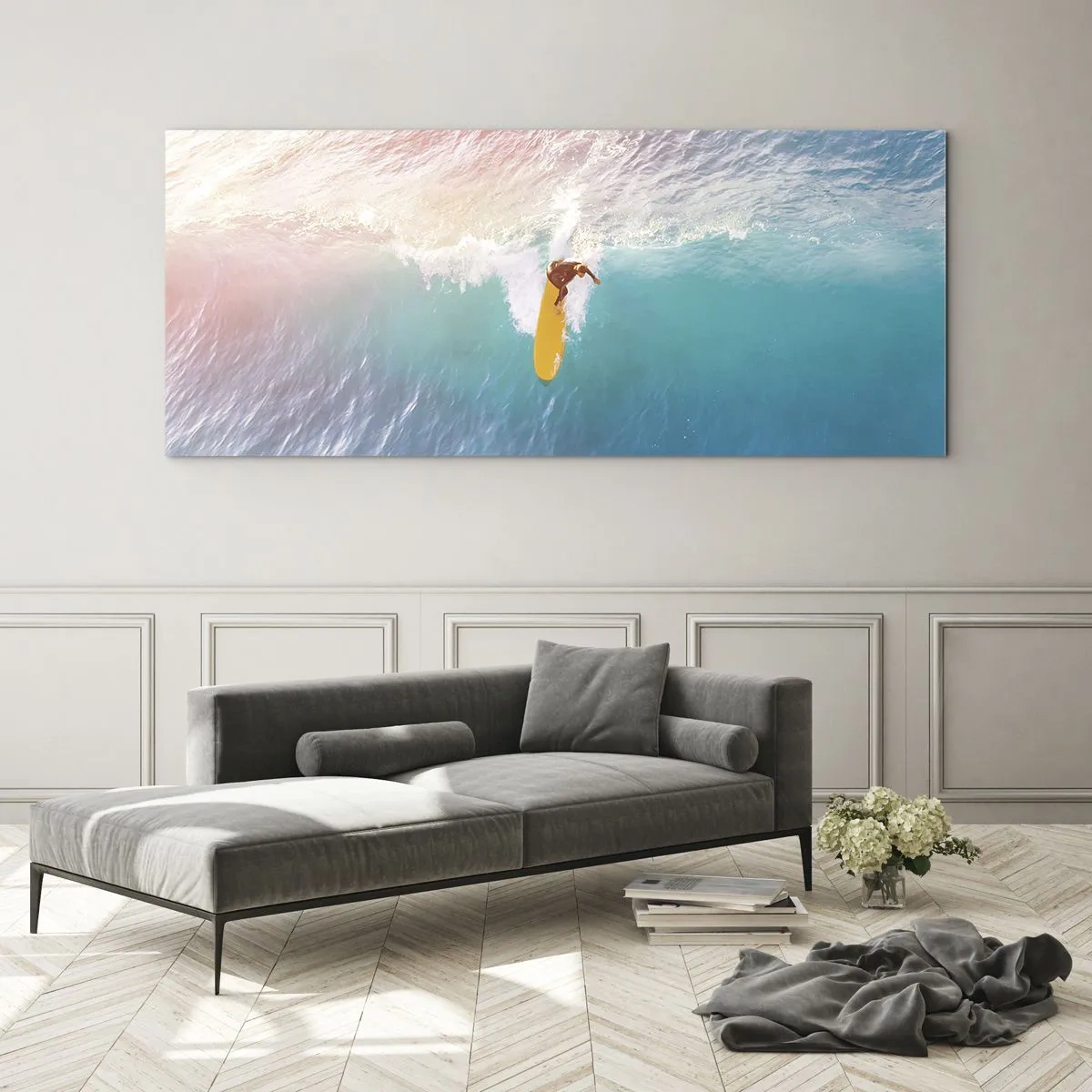 Üveg kép - Az óceánlovas - 120x50 cm