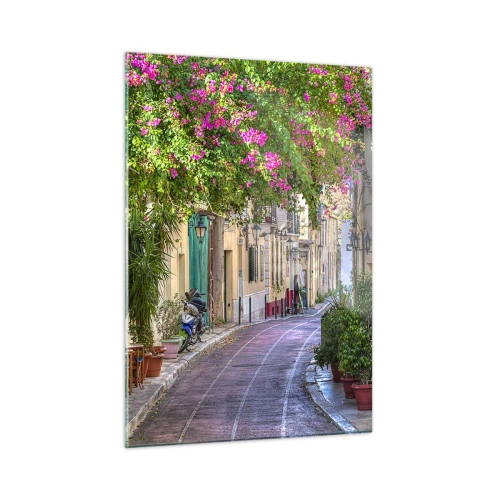 Üveg kép - Virágzó sikátor - 50x70 cm