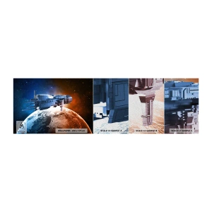 Fotótapéta Minta Premium Sand - Óvatos megfigyelő - Világegyetem, Űrhajó, űrsikló - 100x30 cm