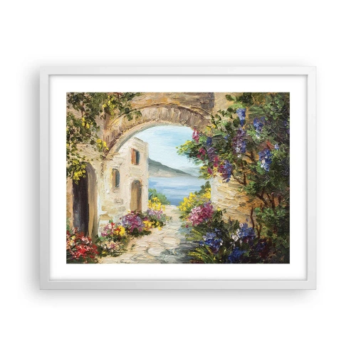 Poszter fekete keretben - Egy tengerparti vidék varázsa - 50x40 cm