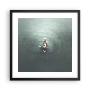 Poszter fehér keretben - Egy holdfényes tavon át - 40x40 cm