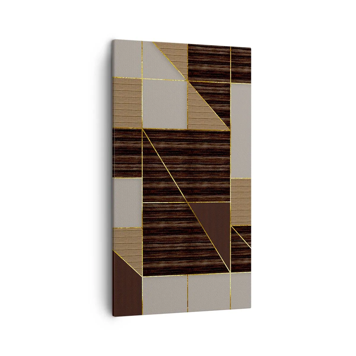 Vászonkép - Barna és arany mozaik - 45x80 cm