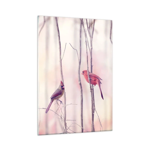 Üveg kép - Rózsaszín erdő története - 50x70 cm