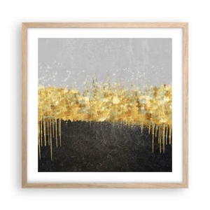 Poszter világos tölgy keretben - Befelé és felfelé - 50x50 cm