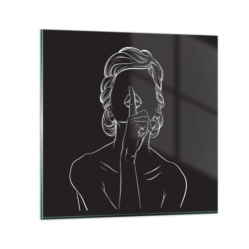 Üveg kép - A szépség csendben virágzik - 30x30 cm