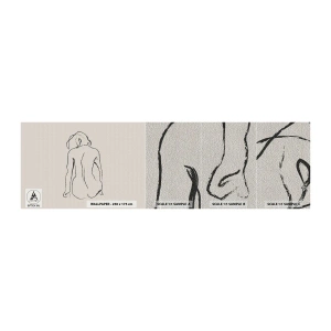 Fotótapéta Minta Premium Sand - Lány meztelenül - törvény, Vonal, Rajz - 100x30 cm