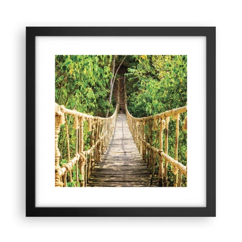 Poszter fehér keretben - Zöldben ragadva - 30x30 cm