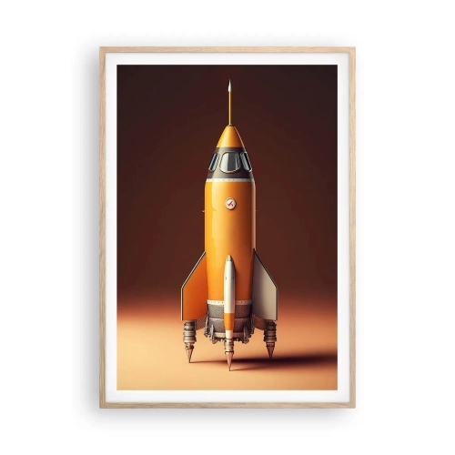 Poszter világos tölgy keretben - Egy álommal kezdődik - 70x100 cm