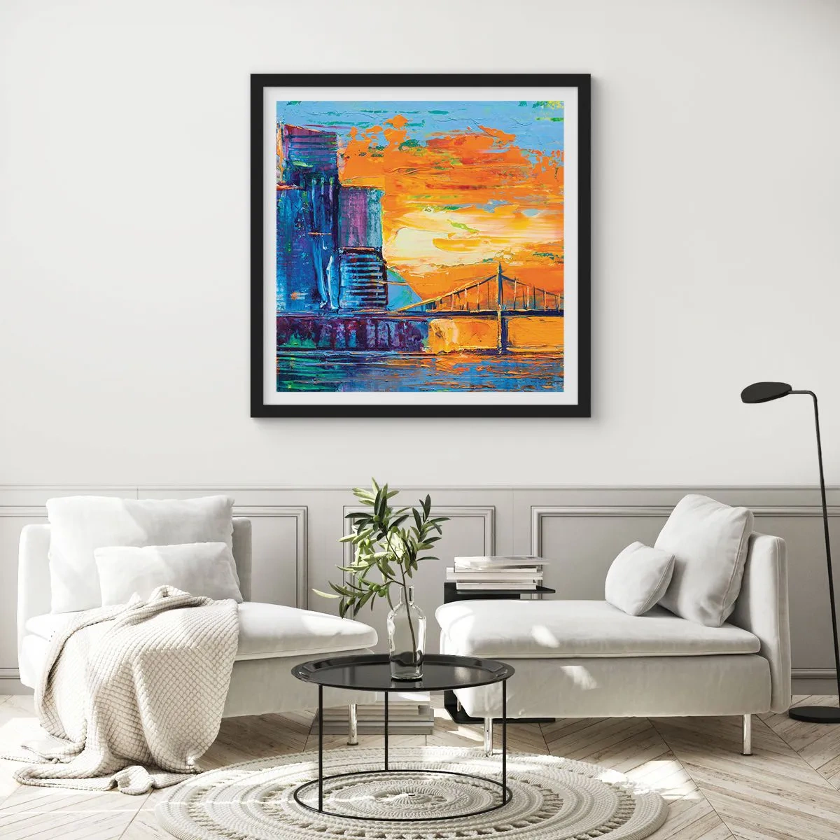 Poszter fehér keretben - Kultúra és természet - 40x40 cm