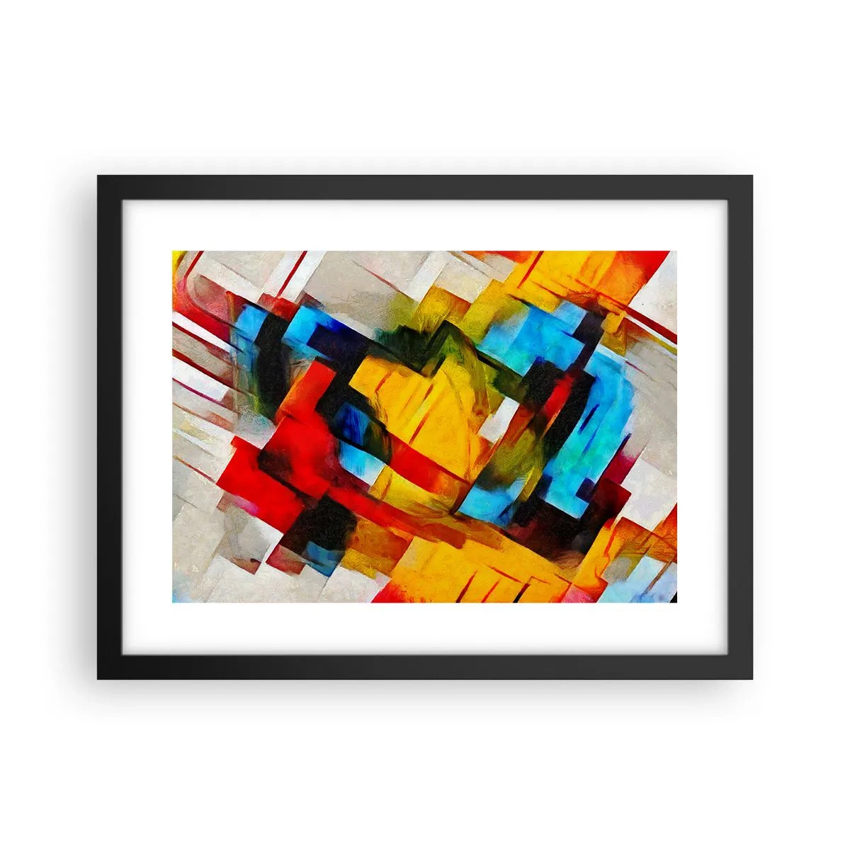 Poszter fehér keretben - Többszínű réteges - 40x30 cm