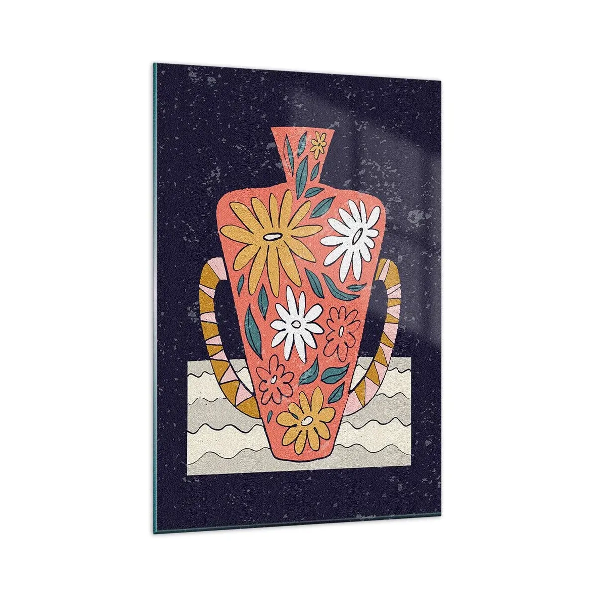 Üveg kép - Festett korsó - 80x120 cm