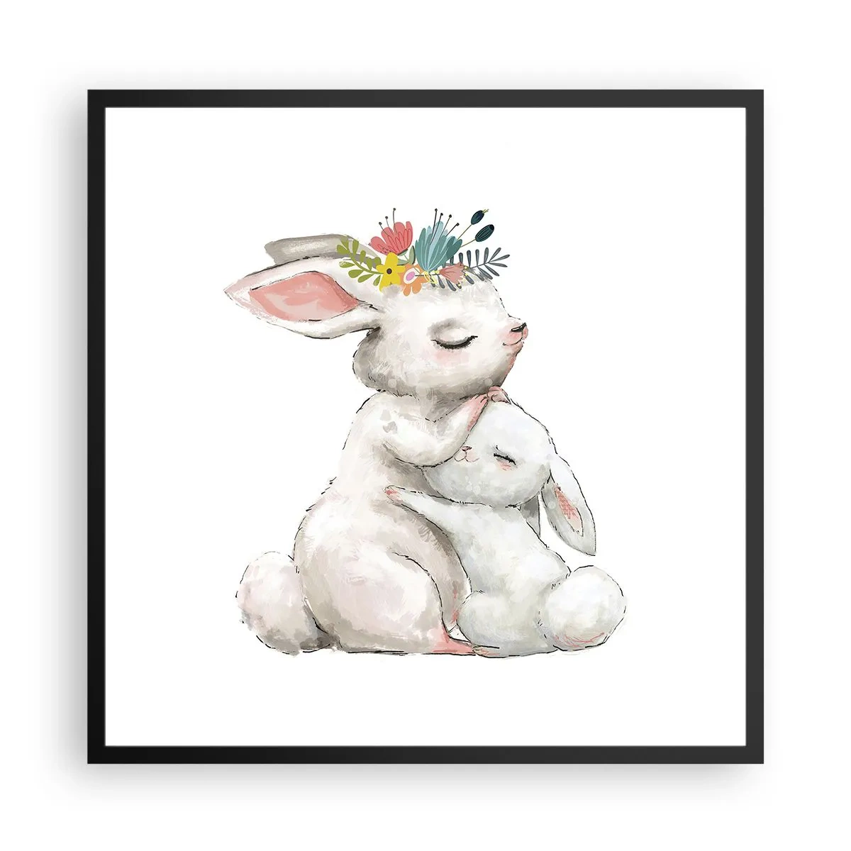 Poszter fehér keretben - Nincs olyan, mint anyánál - 60x60 cm