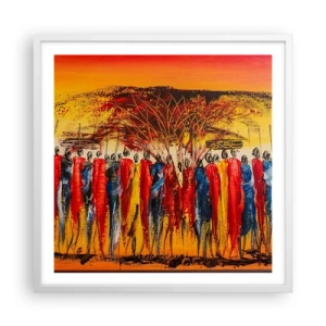 Poszter fekete keretben - Oda, oda, oda oda mennek - 60x60 cm