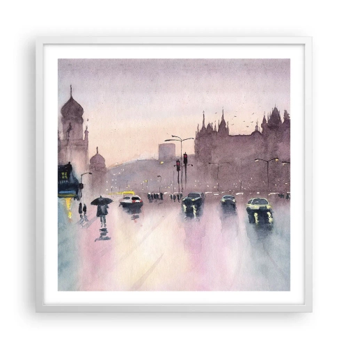 Poszter fekete keretben - Az esős ködben - 60x60 cm