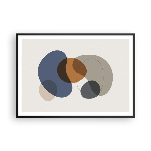 Poszter fehér keretben - Színek cseppjei - 100x70 cm