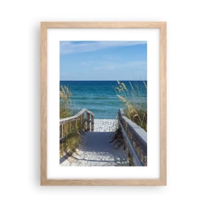 Poszter világos tölgy keretben - Napsütésben, szélben - 30x40 cm