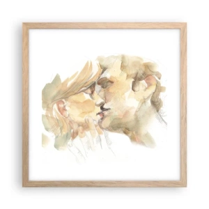 Poszter világos tölgy keretben - Meglelt másik fél? - 40x40 cm