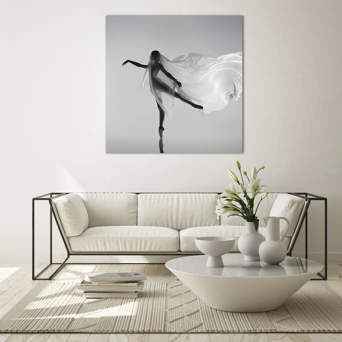 Üveg kép - Könnyedség és kecsesség - 70x70 cm