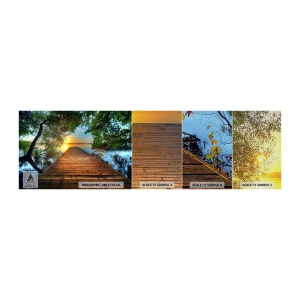 Fotótapéta Minta Premium Sand - Ne siess, ülj le - Tájkép, Fa híd, Tó - 100x30 cm