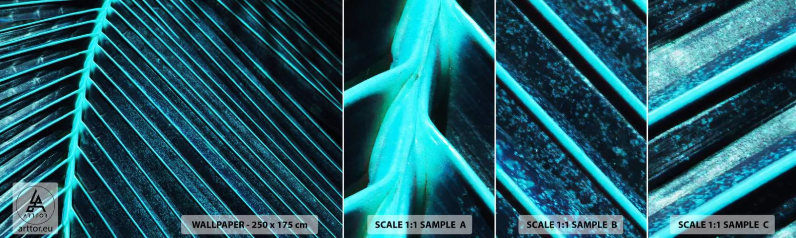 Fotótapéta Minta Standard Eco - A zöld textúrája - Levél növényen, Makró, Tropikus - 100x30 cm