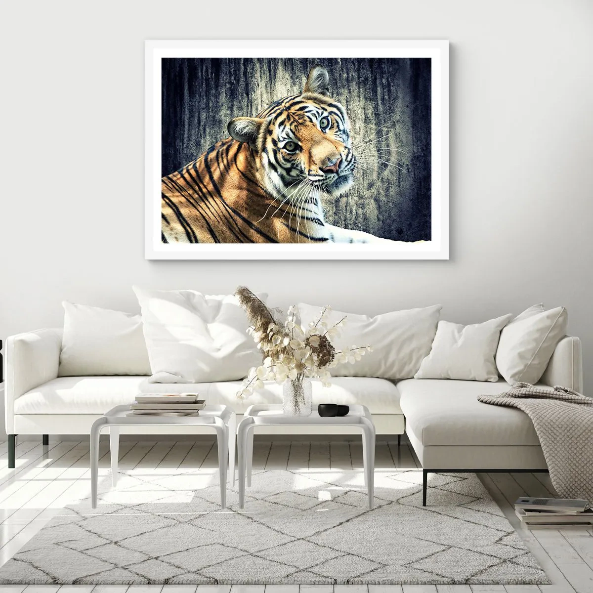 Poszter fekete keretben - Portré a fénysugárban - 50x40 cm