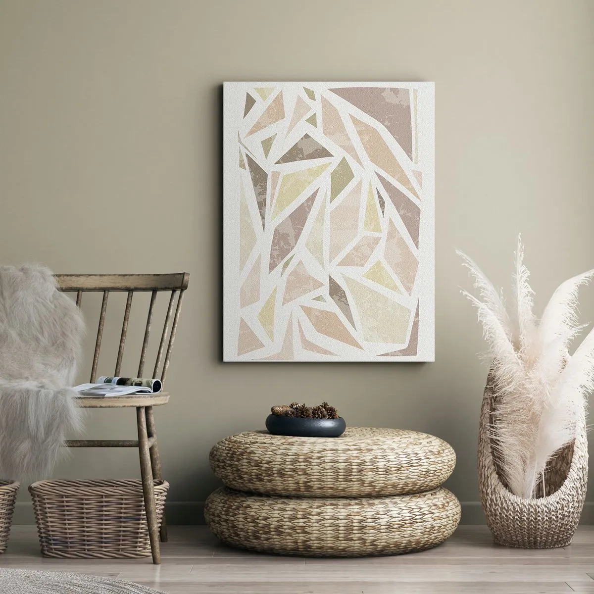 Vászonkép - Üvegfestmény kompozíció - 55x100 cm