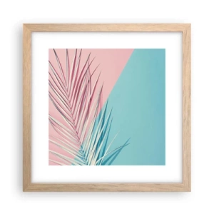 Poszter világos tölgy keretben - Trópusi impresszió - 30x30 cm