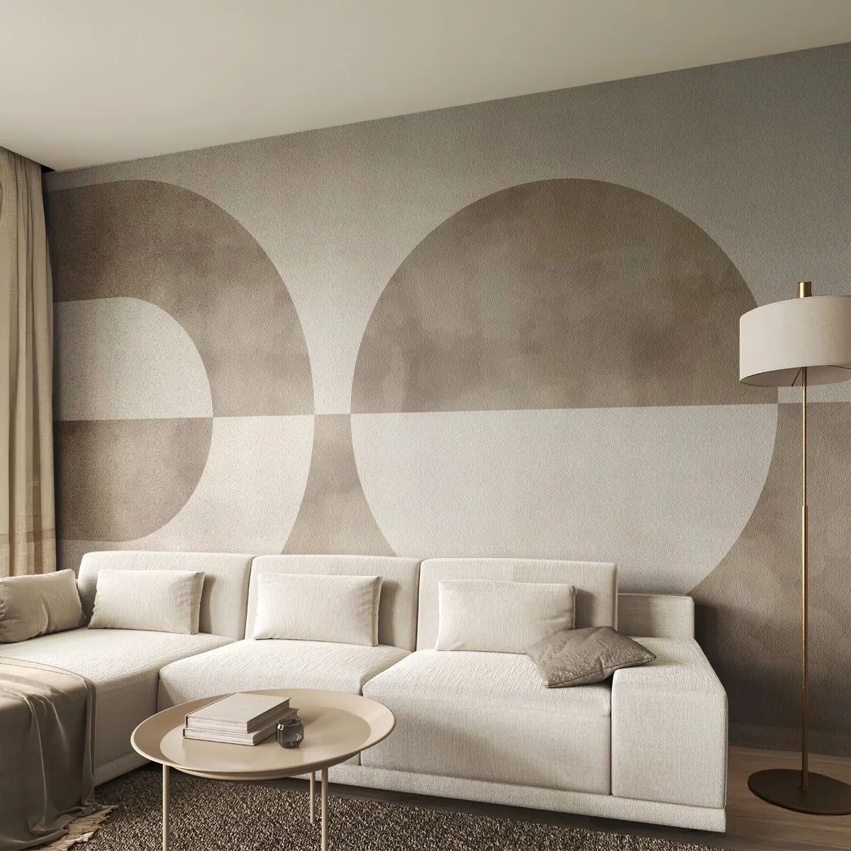 Fotótapéta Premium Sand - Hasonlóságok és különbségek - Minimalizmus, Fényes, Alakzatok - 250x175 cm