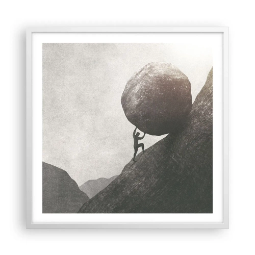 Poszter fekete keretben - Hiszek minden remény ellenére  - 60x60 cm