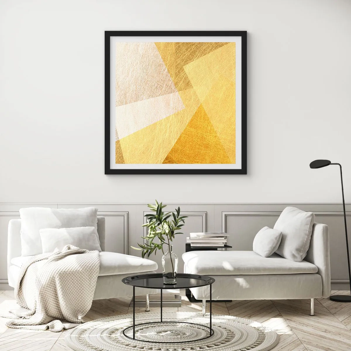 Poszter fehér keretben - A geometria időjárása - 30x30 cm