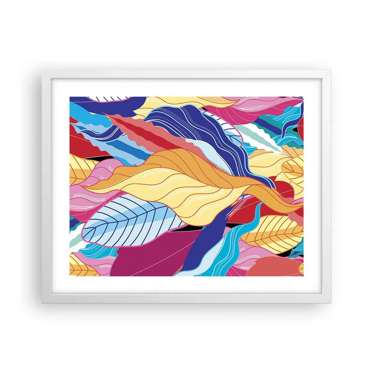 Poszter fekete keretben - Színes rendetlenség - 50x40 cm