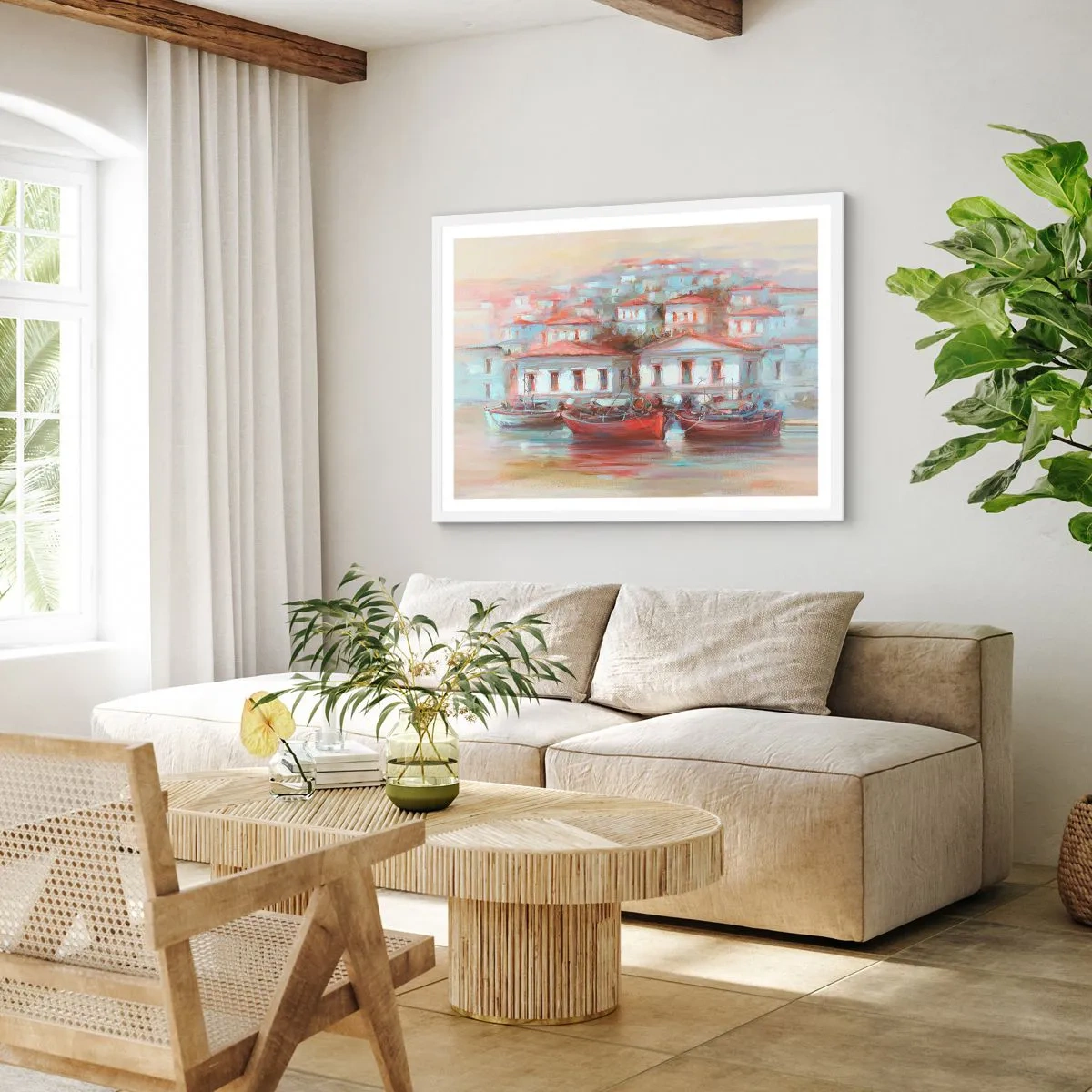 Poszter fekete keretben - Boldog kisváros - 91x61 cm